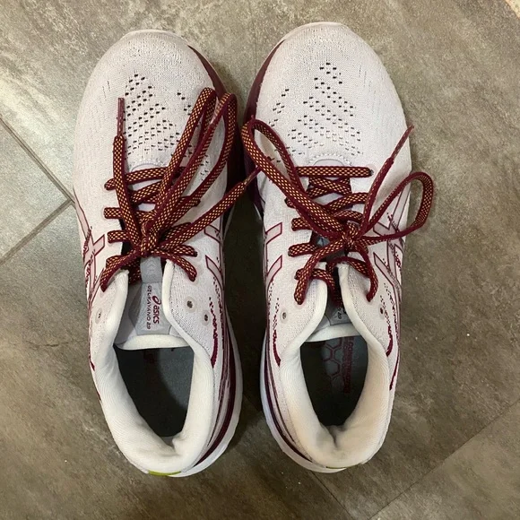 ASICS Maroon and White Athletic Sneakers - Picture 3 of 4
